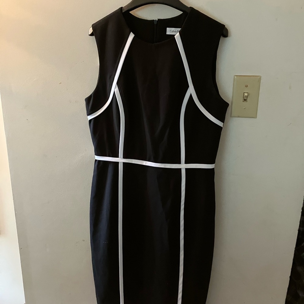 Calvin Klein Black and White Dress Size 6